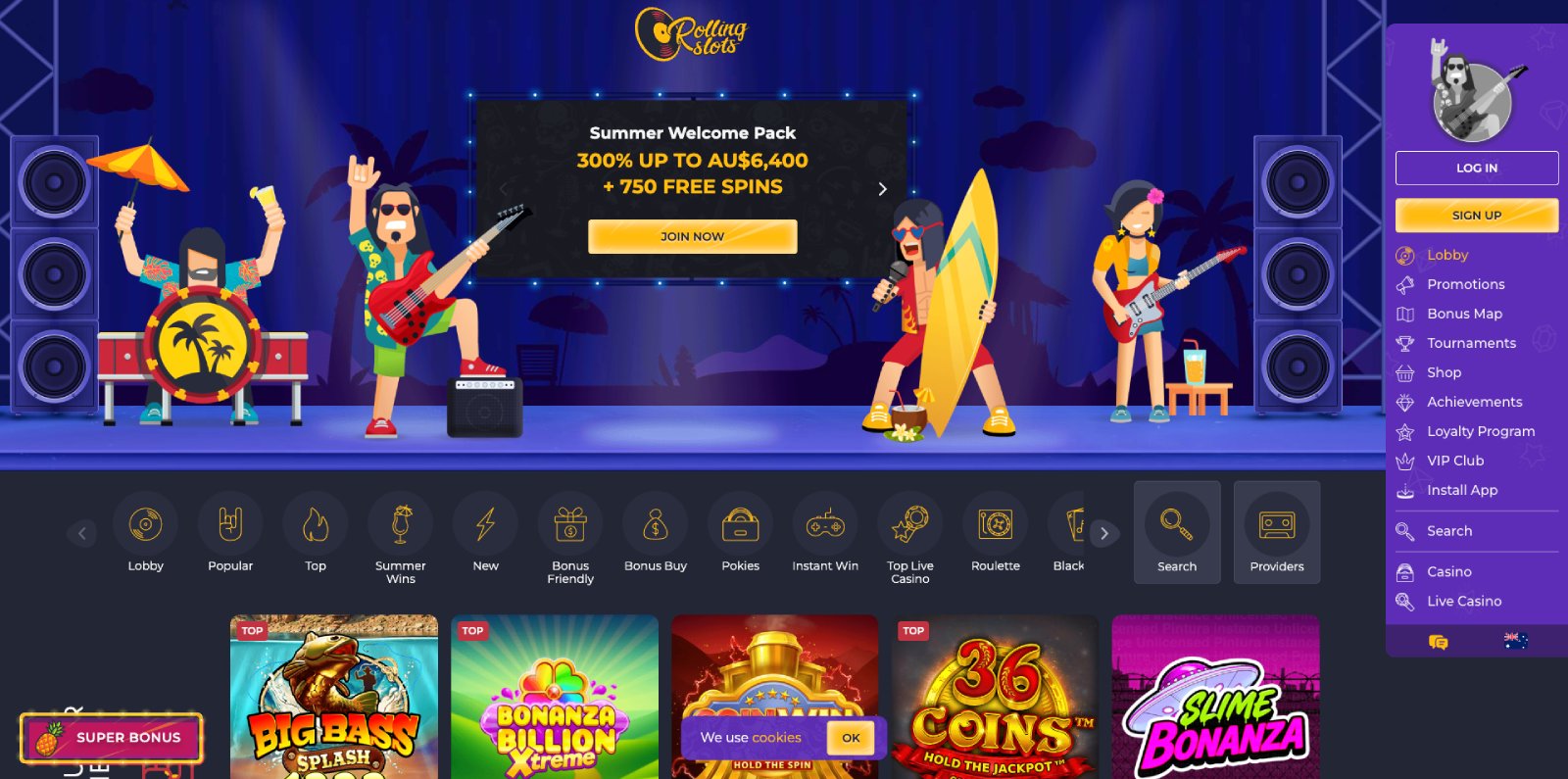 Rolling Slots Lobby